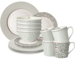 Laura Ashley Wildclematis Serviesset - Servies - Dinnerset Giftset 16 Delig
