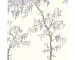 Laura Ashley Wisteria Garden Fotobehang - Planten - 280x300cm - Paars