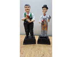 Laurel & Hardy Set Beelden - Losse beelden - Polyresin - Polyester - Wonen - Decoratie - Woondecoratie - Merchandise - Mancave