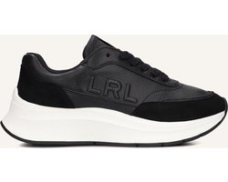 LAUREN RALPH LAUREN Franky Sneakers - Leer - Dames - Zwart - Maat 38