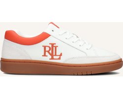 LAUREN RALPH LAUREN Hailey 6 Low Top Lace Sneakers - Leer - Dames - Wit - Maat 38