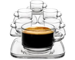 LAV – theeglazen en schotels – Cozy – 12-delig 270 ml – modern design