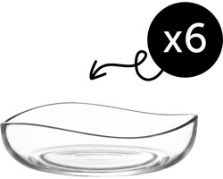 LAV Vira Glazen Kommen 195 ml (6 1/2 oz) Set van 6 Stuks | Live Comfy Bijgerecht Schalen | Voorgerecht Dip Schalen | Stijlvol Ontworpen Stapelbare Glazen Schalen | Vaatwasserbestendig