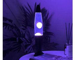 Lavalamp - Multi-Colour Lava - Zwarte Basis - LED Verlichting - Sfeerverlichting voor Volwassenen en Kinderen - Nieuwe Wintercollectie 2023 - 23W - 35 x 8.5cm