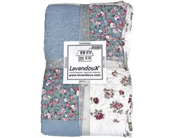 Lavandoux - Bedsprei - Cottage Patchwork - 260x240 - 2-persoons - Blauw