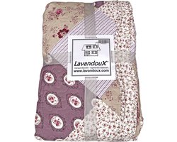 Lavandoux - Bedsprei - Meadow Patchwork - 240x220 - 2-persoons - Roze