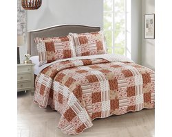 Lavandoux - Bedsprei - Quilt - Paisley Delight - 140x200cm - Bordeauxrood