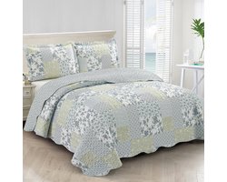 Lavandoux - Bedsprei - Quilt - Sea Breeze - 240x220 - 2-persoons - Blauw