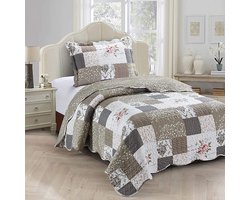 Lavandoux - Bedsprei - Quilt - Vintage Rose - 140x200cm - Beige