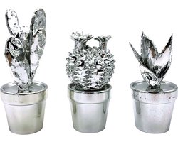 Lavandoux - Cactus Ornament Set - Zilver Kleurig