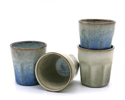 Lavandoux - Espressokopjes - Steengoed - 9ml - Blauw/Grijs - Set van 4