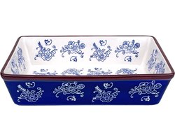 Lavandoux - Ovenschaal - Rechthoekig - 20 x 30 cm - Floral Lace Blue