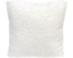 Lavandoux - Teddy Bouclé Kussen - 50x50 - Crème Wit