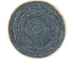 Lavandoux - Zeegras Placemats - Rond - Bohemian - ø40cm - Grijs - Set van 4