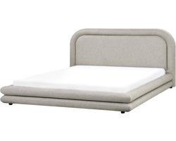 LAVARDENS - Bed - Taupe - 180 x 200 cm - Kunstlinnen
