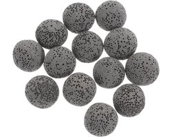 Lavasteen Aromatherapie - Geurstenen Diffuser - Geur Verspreiden - Natuurlijk Materiaal - 54 Stuks - Zwart