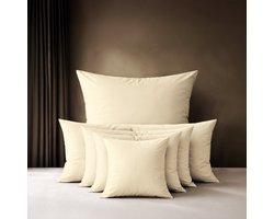Lavea® Kussenslopen 40x60 cm Set van 2 – Kussenhoezen van 100% Katoen, Zacht en Ademend met YKK-Ritssluiting, OEKO-TEX Gecertificeerd – Crème