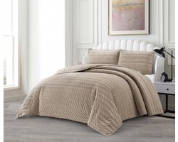 Lavella Bade Bedsprei Set 3-delig - Bruin - 250x240cm
