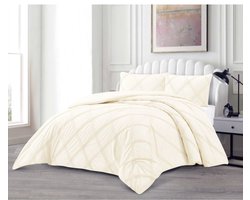 Lavella bedsprei set 240x250 cm crème 3-delig