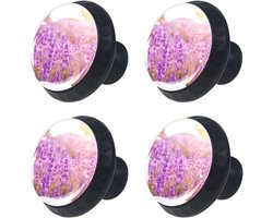 Lavendel Lade Knoppen - Kristal Dressoir Handgrepen - Meubels Decoreren - Eenvoudige Installatie - 30mm Diameter - Helder Glas
