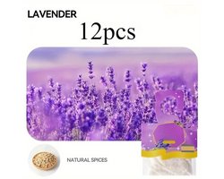 Lavendel Luxe – Geurzakjes - 12 Hangende Kastverfrissers met Natuurlijke Geur & Herbruikbare Sachets
