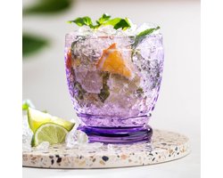 Lavender beker, kristalglas gekleurd paars, inhoud 200 ml, vaatwasmachinebestendig