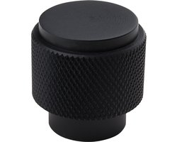 Lavuzo Kastknop Ribbel Zwart 20x25 mm | Per stuk