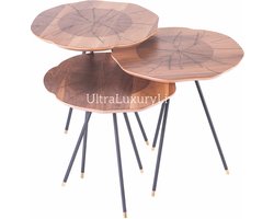 LAZER Wooden Bijzettafel Set van 3