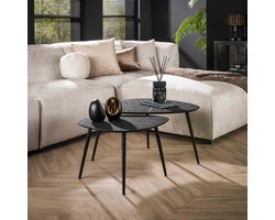 Lazio salontafel driehoekig grijs | set van 2