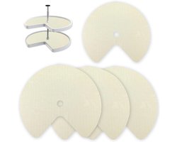 Lazy Susan Plankfolie - Draaiplateau Voering - Kast Organisatie - Niet-klevend Schuim - 90 cm Diameter - Kaki