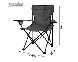 "LE CAMPING" STOEL ANTRACIETGRIJS 82X50XH80CM