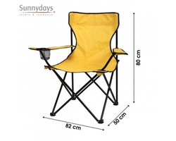 "LE CAMPING" STOEL GEEL MOSTERD 82X50XH80CM