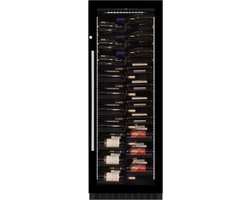 Le Chai PRO1160M - Wijnkoelkast met 1 temperatuurzone - 116 Flessen - 10 schuiflades - H 1.60 m - Koolstoffilter - Slot - 38 dB