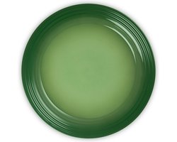 Le Creuset 4 aardewerken dinerborden Bamboo Green 27cm
