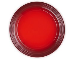 Le Creuset 4 aardewerken dinerborden Kersenrood 27cm