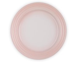 Le Creuset 4 aardewerken ontbijtborden Shell Pink 22cm