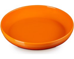 Le Creuset 4 Diepe Borden Coupe Oranjerood 22cm