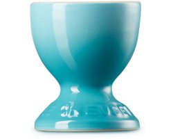 Le Creuset 6 aardewerken eierdopjes Caribbean Blue