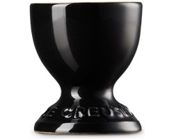 Le Creuset 6 aardewerken eierdopjes Ebbenzwart