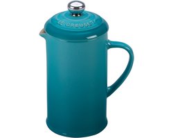 LE CREUSET - Aardewerk - Koffiepot met pers Caribbean Blue