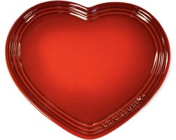 Le Creuset - Bord - Hart - in rood