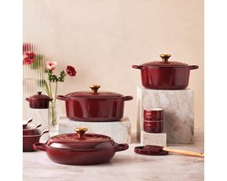 Le Creuset Braadpan - 30cm - Campagnard Garnet