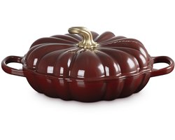 Le Creuset - Braadpan - Campagnard 28 cm - "Pompoen" - in Geëmailleerd Gietijzer - Garnet