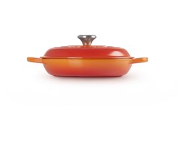 Le Creuset Braadpan Campagnard - Ø26 CM - Gietijzer - Oranje-rood