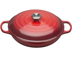 Le Creuset Braadpan Campagnard - Ø30 CM - Gietijzer - Kersenrood