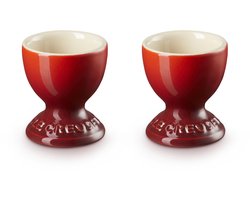 Le Creuset - Eierdop - Set van 2 Stuks - Kersenrood