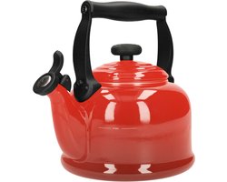 Le Creuset Fluitketel Tradition - Kersenrood - 2.1 liter - inductie geschikt -