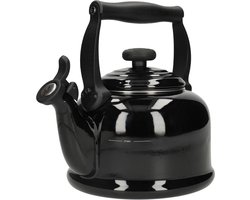 Le Creuset Fluitketel Tradition - Zwart - 2.1 liter - inductie geschikt -