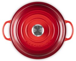 Le Creuset Gietijzeren Braadpan Marmite Met Hoge Deksel 26cm Kersenrood