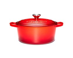 Le Creuset - Gietijzeren Ronde braadpan - 2,4 L- Ø 20 cm - Kersenrood